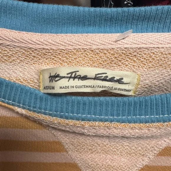 We The Free Striped Classic Crew Size Med Latte Combo NWOT Retail $98 - Picture 8 of 8